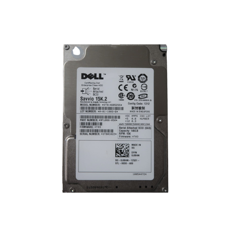 Dell 146GB 2.5” SAS HDD 9FU066-050 (Second-Hand) - FOR SERVERS ONLYNetwork & Servers