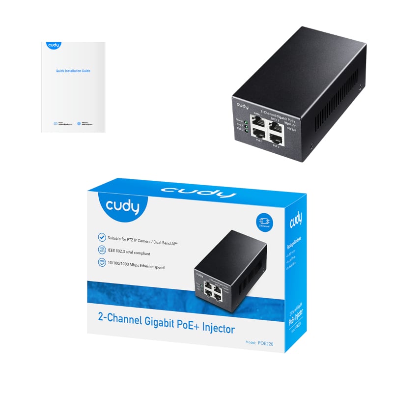 Cudy 2-Channel 30W Gigabit PoE+ Injector - Image 6