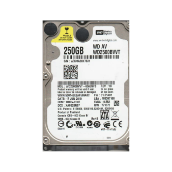 2.5" 250GB Sata Hard drive (Second-Hand)Components