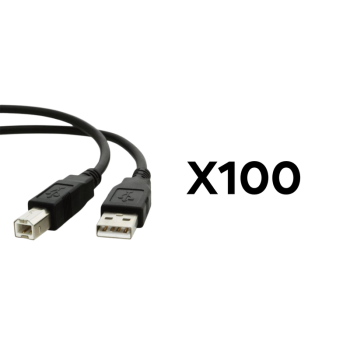 Batch of 100x Printer Cables - USB 2.0 (Second-Hand)Printers / Scanners