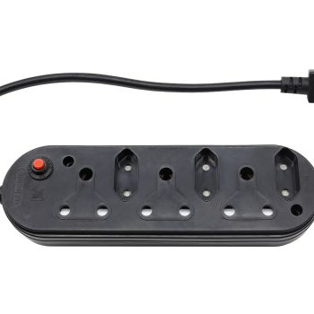 Multi Plug 3x16A 3x5A 0.5m IEC Cord Black
