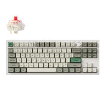 Keychron Q3 Max 80% Full Assembled Knob Red Switch Hot-Swap Gateron Jupiter RGB Wireless Keyboard - Shell White