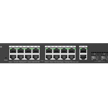 Reyee 18 Port Gigabit with 16 PoE 250W 2SFP Smart Managed Switch