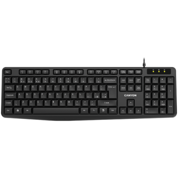 CANYON keyboard KB-1 EN Wired Black