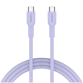 CANYON cable OnWire 60CL C-C 60W COLOR Braided 1m Purple
