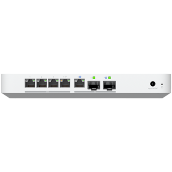 Ubiquiti UXG-Fiber Desktop 10G independent gateway with integrated 4-port 2.5 GbE switch, 5 Gbps routing with IDS/IPS, 10G SFP+ and (1) 10 GbE RJ45 WAN port, 10G SFP+ LAN port