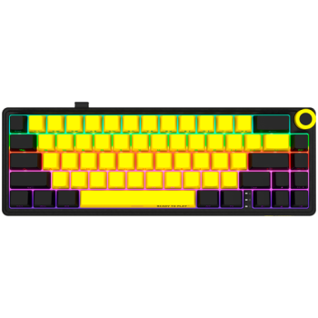 LORGAR Gaming Keyboard KBP70MW Pro Wireless 65% Yellow EN
