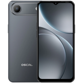 OSCAL Flat 3C LTE Smartphone, 6.65'' HD+ IPS 720*1612 90Hz, Quad-core T310 up to 2.0GHz, 4GB/32GB, Camera: Rear 32MP, Front 12MP, Wi‑Fi 5, BT5.0, 5000mAh Battery, Android 16, Black