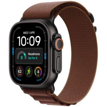 Apple Watch Ultra 4 GPS + Cellular 49mm Black Titanium Case with Burgundy Alpine Loop - M, Model A3579