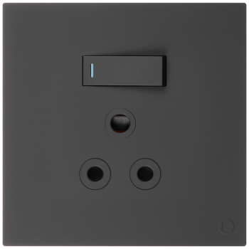 Ellies 1 Way (3 Pin) Single Switch Socket 4x4 (100mmx100mm) -BK