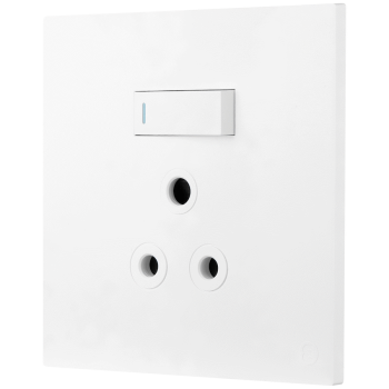Ellies 1 Way (3 Pin) Single Switch Socket 4x4 (100mmx100mm) -WT