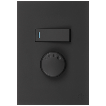 Ellies Dimmer dial Switch with 1 lever 1 way switch 2x4 (60mmx100mm) -BK
