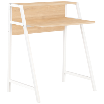 Everfurn Orchid Desk with Monitor Shelf