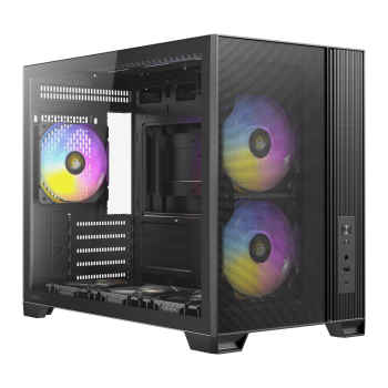Antec FLUX M Micro-ATX Mini-Tower Gaming Chassis - Black