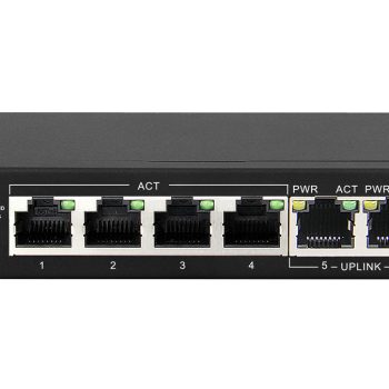 Scoop 6 Port Gigabit 4 PoE 60W Switch