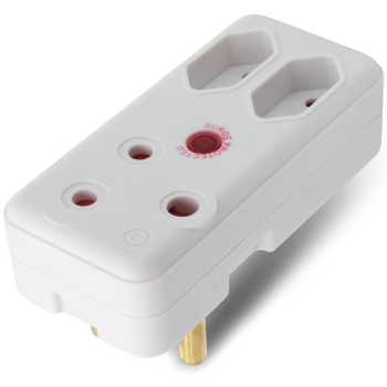 Switched 3-Way Medium Surge Adaptor - White