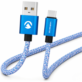 Volkano Fashion Series Micro USB Cable 1.8m - Sky Blue