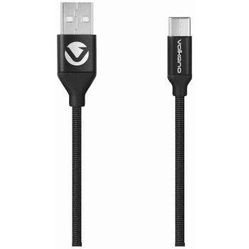 Volkano Weave Series Fabric Braided Micro-USB Cable 3m - Black