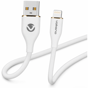 Volkano Flexi Series USB to MFI Lightning 1.5m 5v 2.4a 12w - White