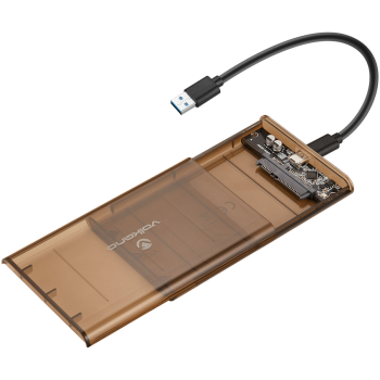 Volkano Armor Series 2.5" USB-C External Hard Drive Enclosure (HDD/SSD) - Black
