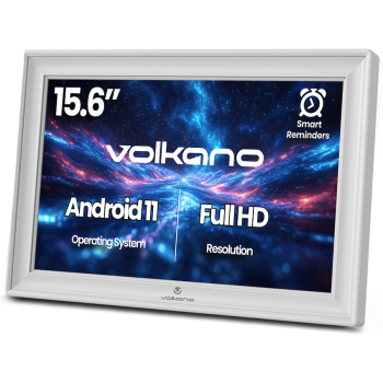 Volkano Agenda Series Smart Calendar and Digital Photo Frame 15.6" - White