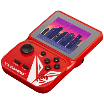 VX Gaming Nostalgia Series Handheld Retro Game Station with 4gb Micro SD - Red
