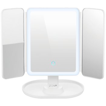 ZEN Selene Series Detachable Trifold Makeup Mirror - White